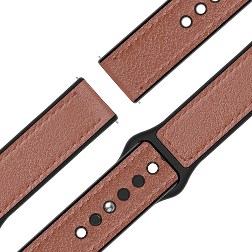 Bandz Garmin Venu 3 Leather Strap 'Hybrid' (Brown)