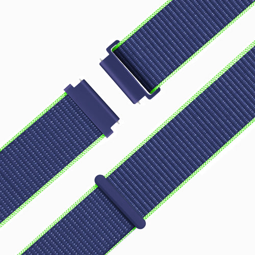 Bandz Garmin Vivomove Style Nylon Loop Strap (Blue/Lime)