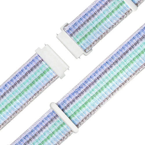 Bandz Garmin Venu 4 - 41mm Nylon Loop Armband (Blaue Streifen)