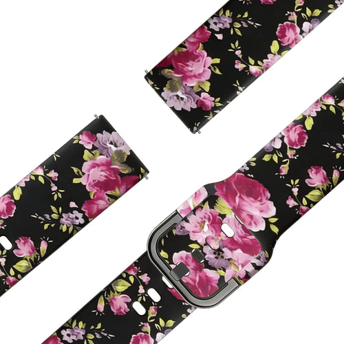 Bandz Garmin Venu 3s Silicone Strap 'Pink Flower'