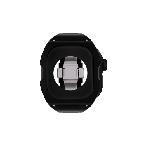 Reqior Apple Watch Ultra Hülle mit integriertem Gummi-Armband (Schwarz)