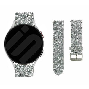 Amazfit GTR Mini Glitzerndes Lederarmband (Silber)