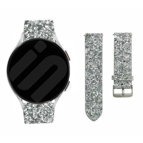 Amazfit GTR Mini Glitzerndes Lederarmband (Silber)