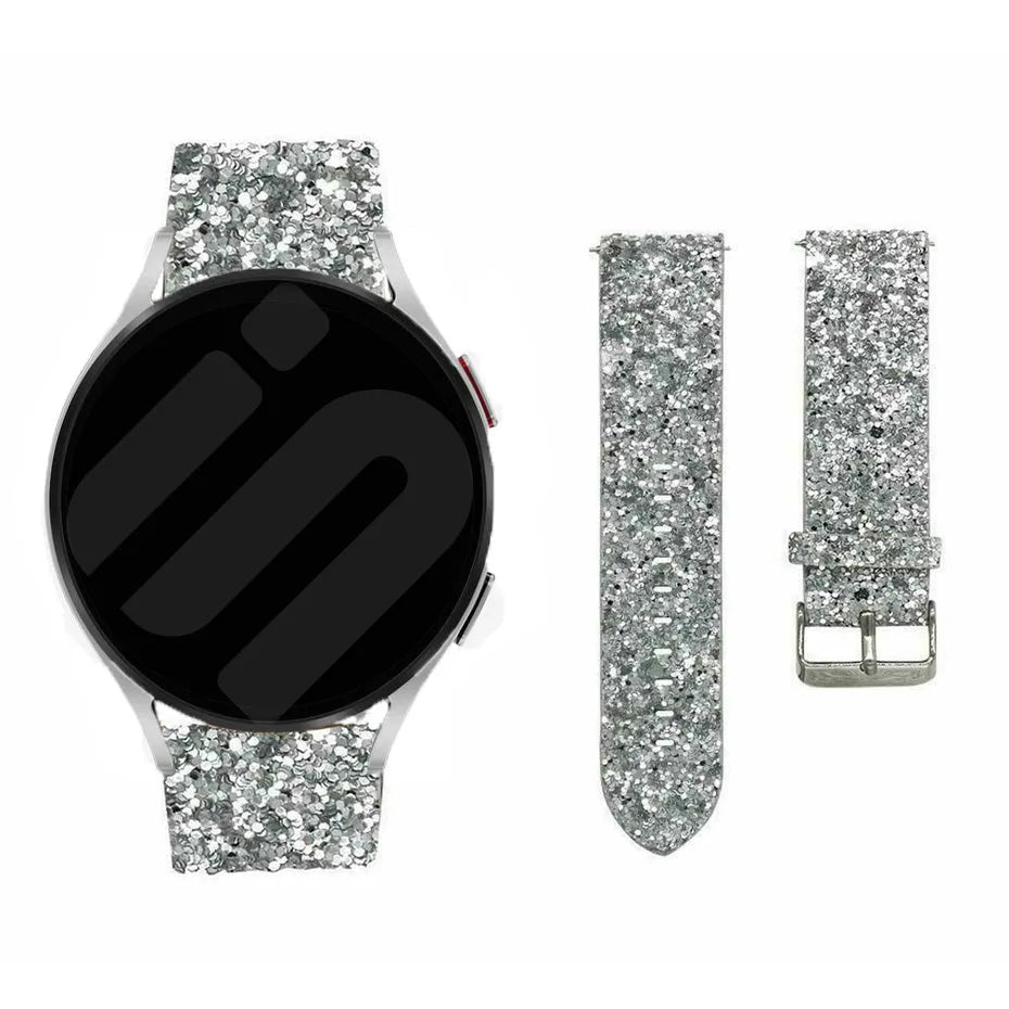 Coros Apex 42mm Glitzerndes Lederarmband (Silber)
