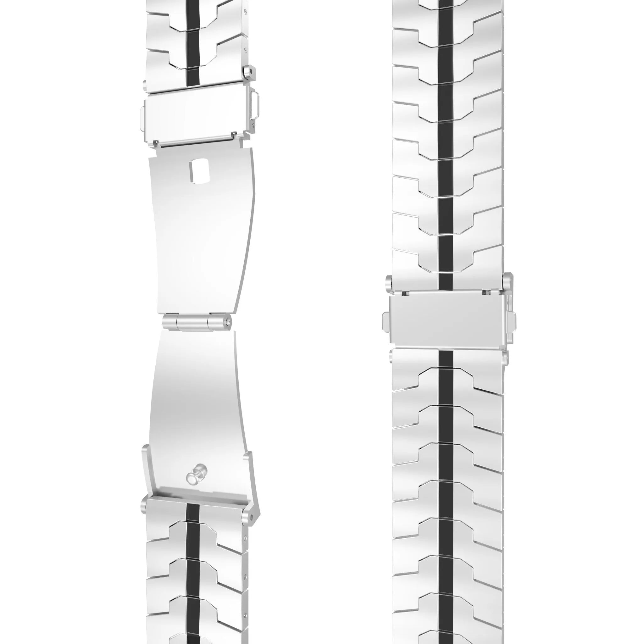 Amazfit GTS 2 Robustes Stahlarmband (Silber/Schwarz)