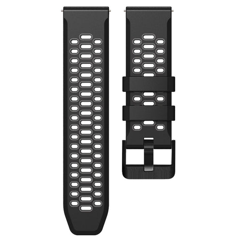 Universal 24mm Sport-Schnalle Armband (Schwarz/Grau)