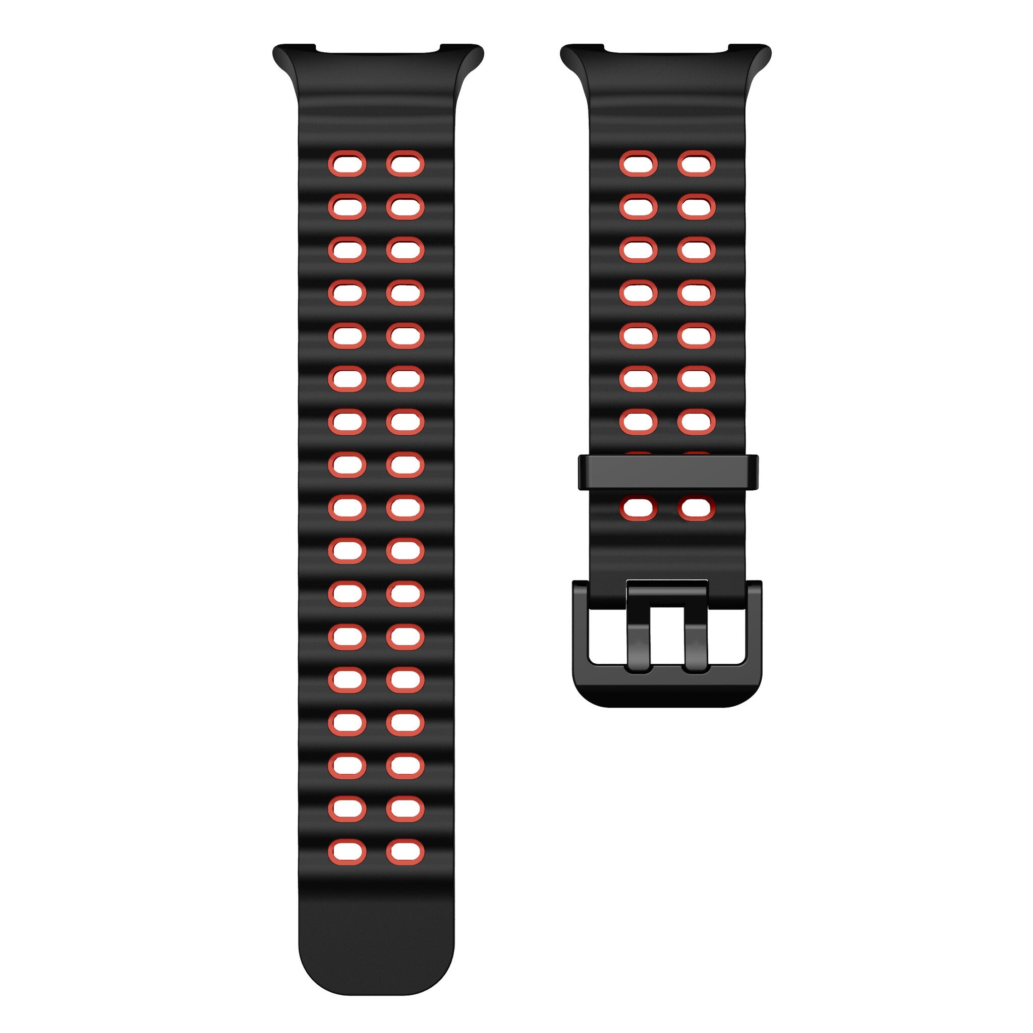Samsung Galaxy Watch 9 - 44mm Ocean Armband (Schwarz/Rot)