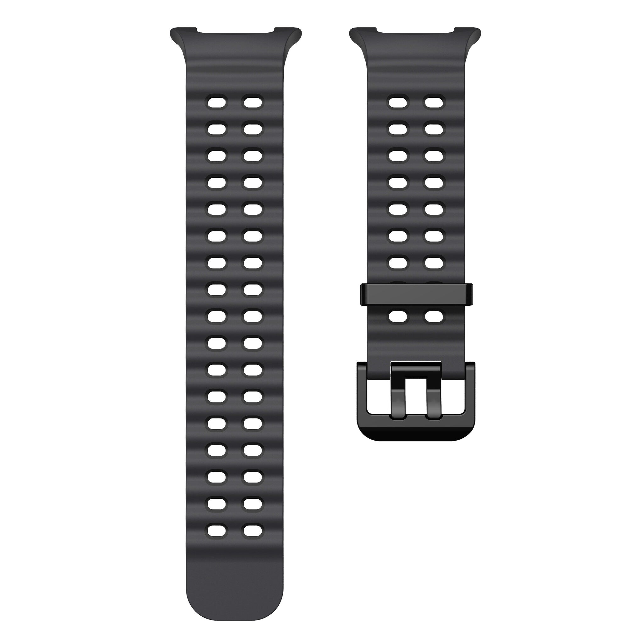 Samsung Galaxy Watch 9 - 44mm Ocean Armband (Dunkelgrau/Schwarz)