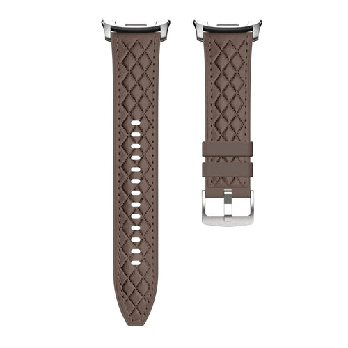 Samsung Galaxy Watch 8 Classic Diamond Hybrid Lederarmband (Dunkelbraun)