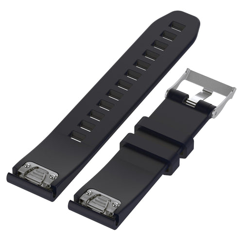 Garmin Quatix 8 - 47mm Glänzendes Silikonarmband (Dunkel Blau)