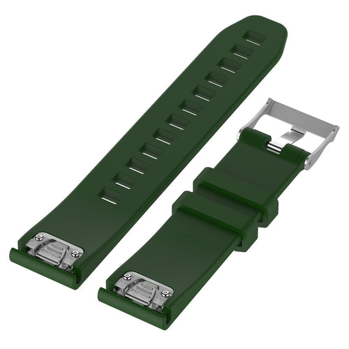 Garmin MARQ Glossy Silicone Strap (Army Green)