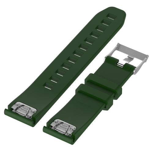 Garmin Instinct Glänzendes Silikonarmband (Armeegrün)