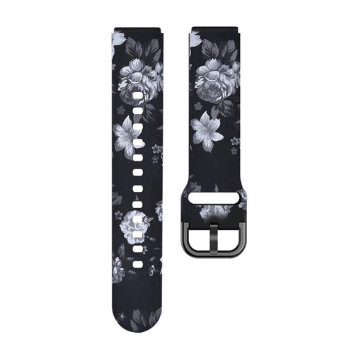 Print Silicone Strap, laid flat, separate parts, direct top view
