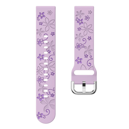 Fossil Gen 5e - 42mm Flower Silikonarmband (lavendel/ Lila)