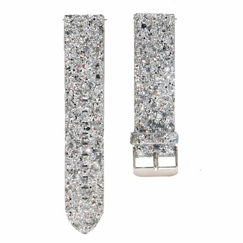 Coros Apex 2 Glitzerndes Lederarmband (Silber)