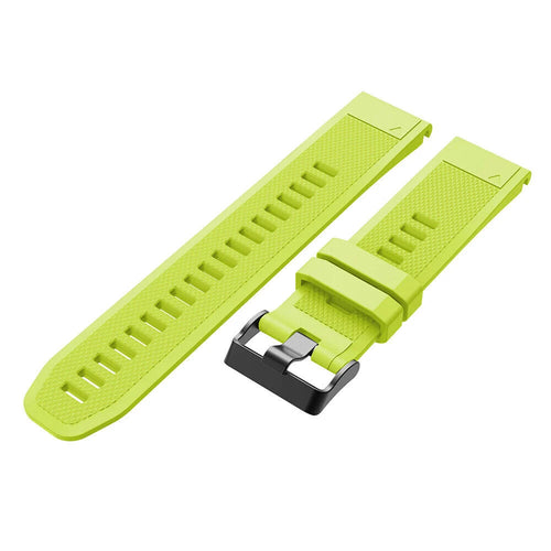 Silicone Strap, light green, laid flat, separate parts, direct top view