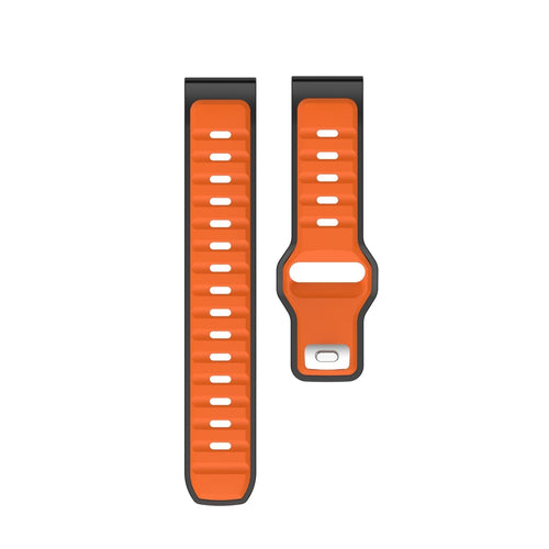 Huawei Watch 5 - 46 mm Outdoor -Duo Silikonarmband (orange/schwarz)