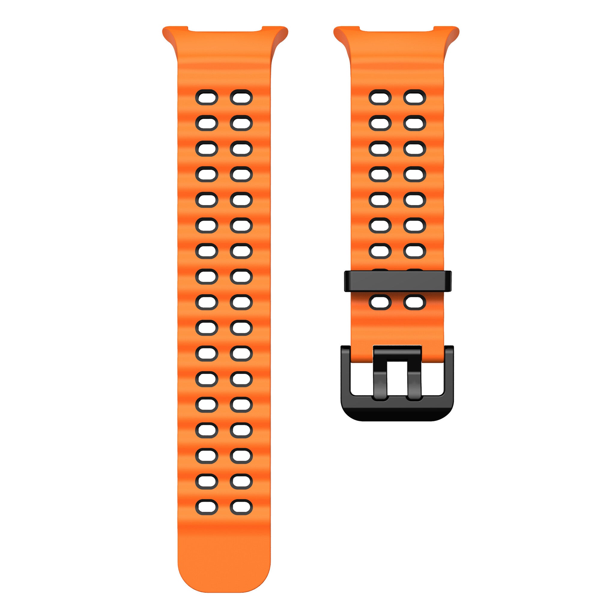 Samsung Galaxy Watch 9 - 44mm Ocean Armband (Orange/Schwarz)
