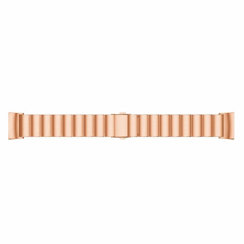 Metal Strap, rose gold, laid flat, separate parts, direct top view