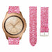Samsung Galaxy Watch 42mm Leather Glitter Strap (Pink)