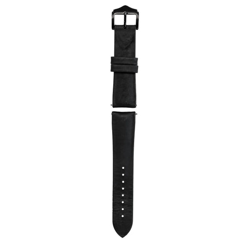Samsung Galaxy Watch 4 Classic 42mm Silikon-Lederarmband (Schwarz)