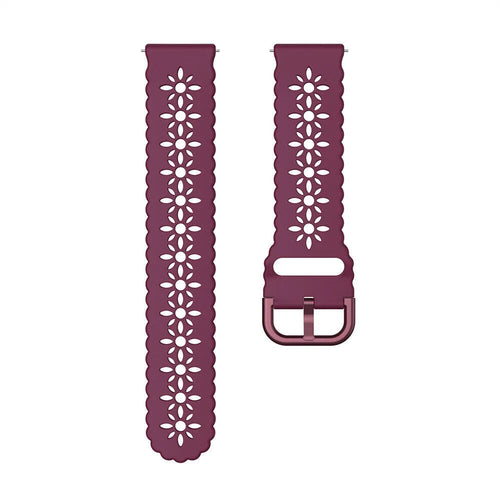 Amazfit GTS 4 Patterned Silicone Strap (Wine Red)