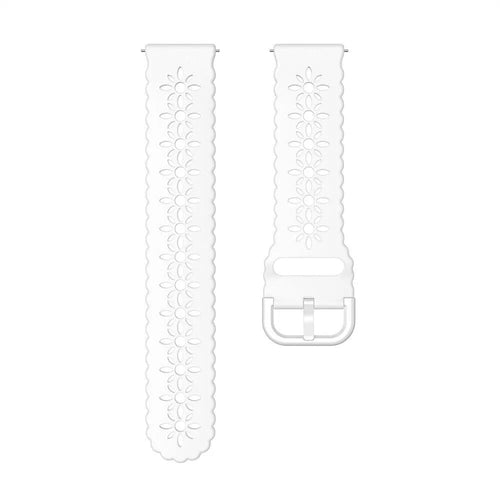 Coros Pace 2 Patterned Silicone Strap (White)