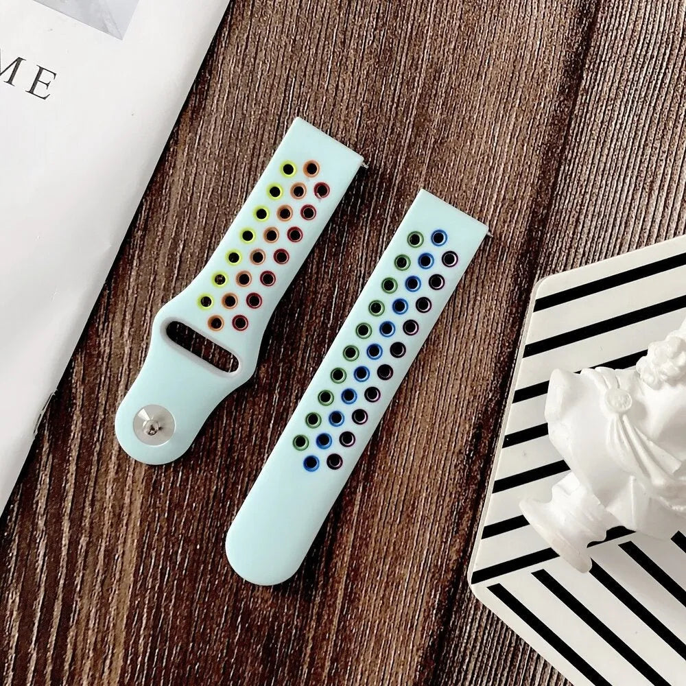 Oppo Watch S Sport Strap (Light Blue/Colourful)