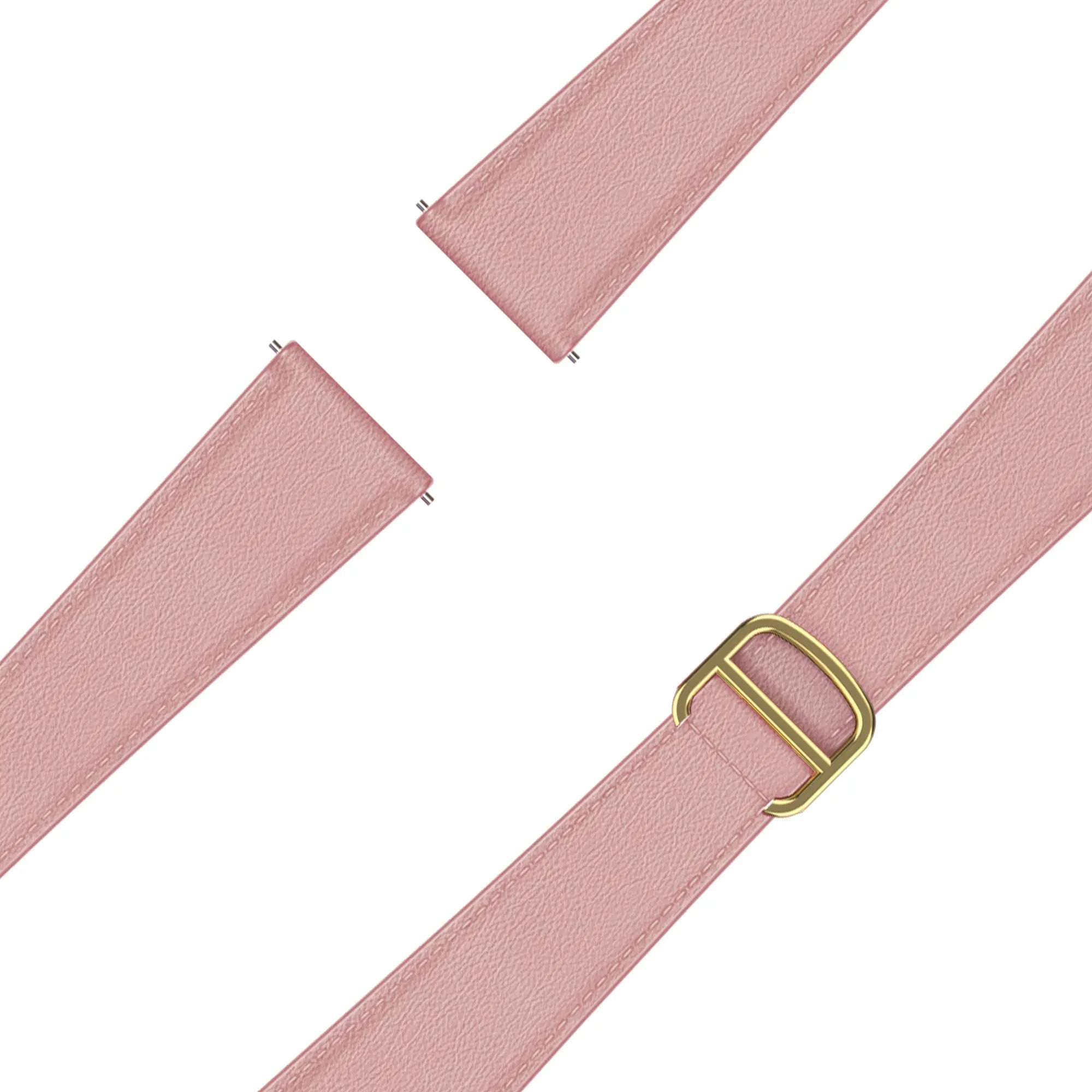 Bandz Amazfit Bip 3 Lederarmband 'D-Type' (Rosa)