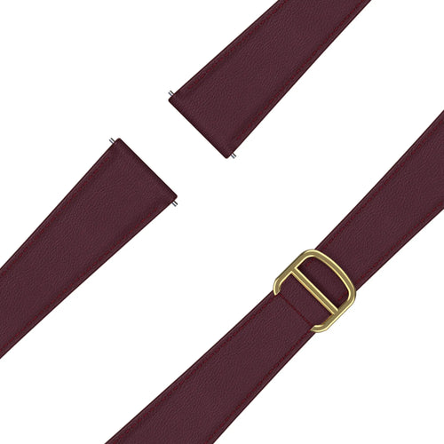Bandz Amazfit Cheetah 2 Pro Lederarmband 'D-Type' (Wrinrot)