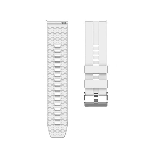 Silicone Strap 'Extreme', white, laid flat, separate parts, direct top view