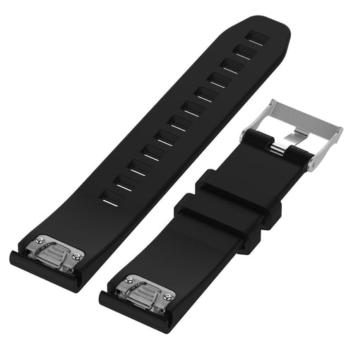 Garmin Instinct Glänzendes Silikonarmband (Schwarz)