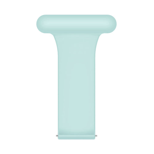 Silicone Nurse Fob, light green, laid flat, joined, direct top view