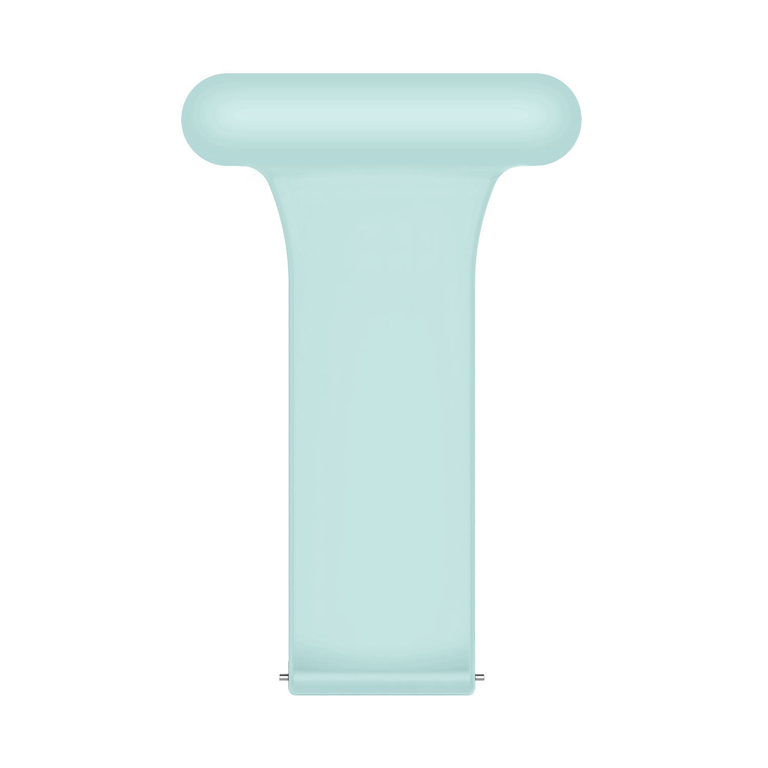 Silicone Nurse Fob, light green, laid flat, joined, direct top view