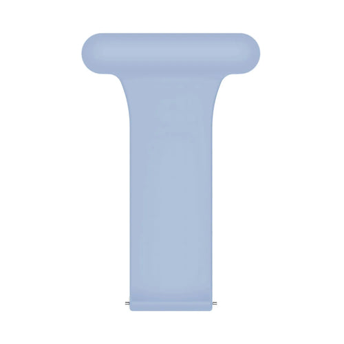 Silicone Nurse Fob, light blue, laid flat, joined, direct top view