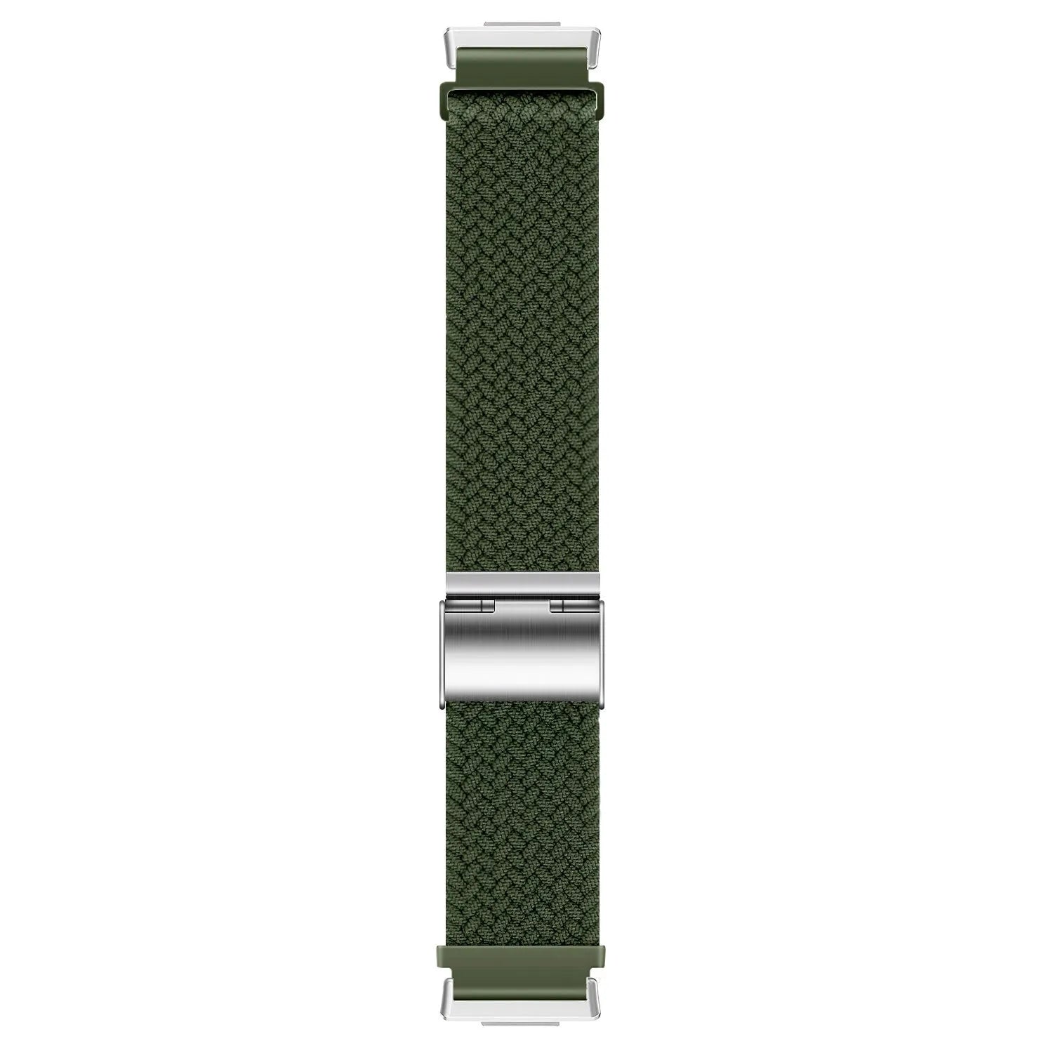 Nylon Adjustable Braided Strap, green, laid flat, joined, direct top view
