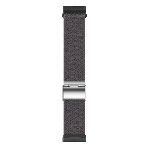 Nylon Adjustable Braided Strap, dark grey, laid flat, joined, direct top view