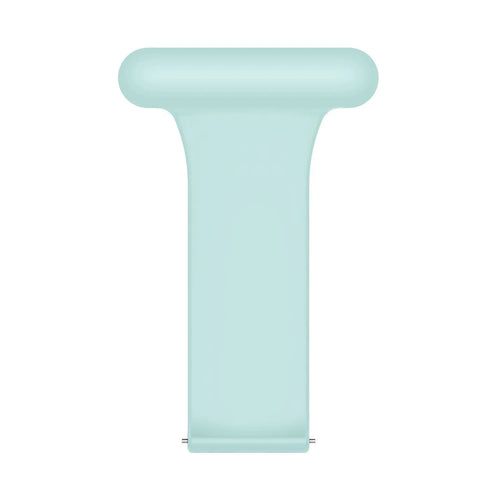 Silicone Nurse Fob, light green, laid flat, joined, direct top view