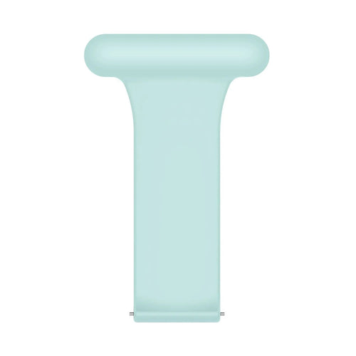 Silicone Nurse Fob, light green, laid flat, joined, direct top view