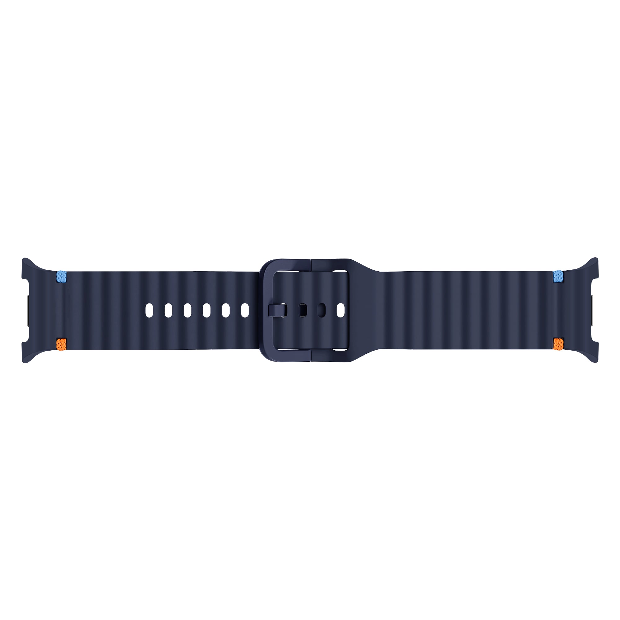 Samsung Galaxy Watch 8 - 40mm Wave Silikonarmband (Dunkel Blau)