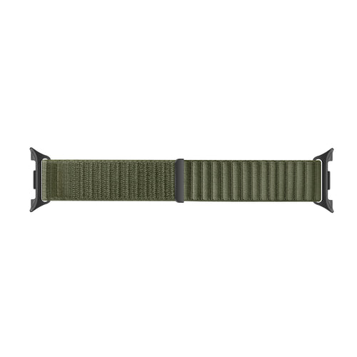 Samsung Galaxy Watch 8 Classic Wave Nylonarmband (Dunkel Grün)