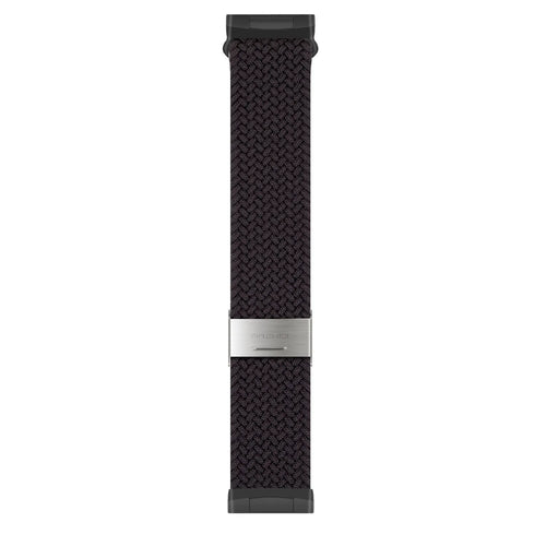 Nylon Adjustable Braided Strap, black, laid flat, joined, direct top view