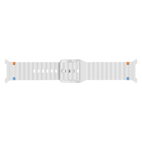 Samsung Galaxy Watch 8 - 44mm Wave Silicone Strap (White)