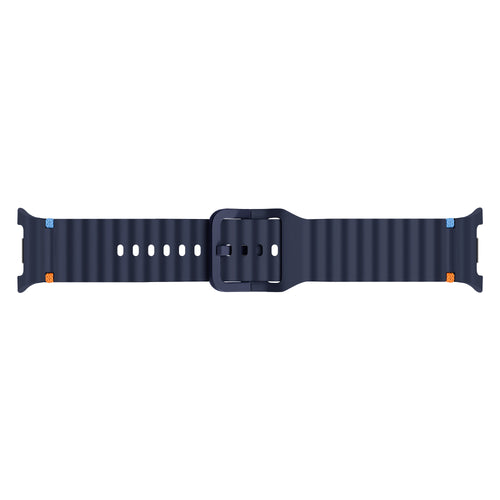 Samsung Galaxy Watch 8 - 44mm Wave Silicone Strap (Dark Blue)