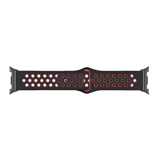Samsung Galaxy Watch 8 - 40mm Sportarmband (Schwarz/Rot)