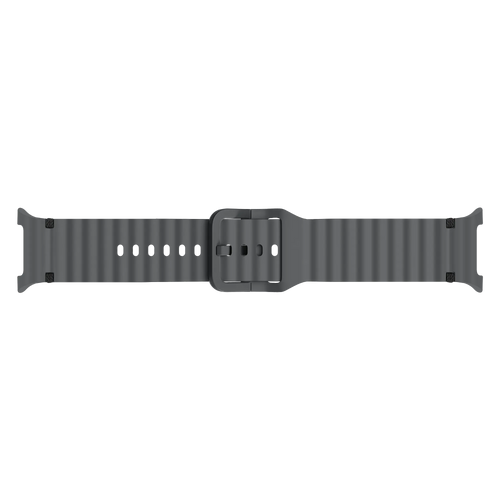 Samsung Galaxy Watch 8 - 40mm Wave Silikonarmband (Dunkel Grau)