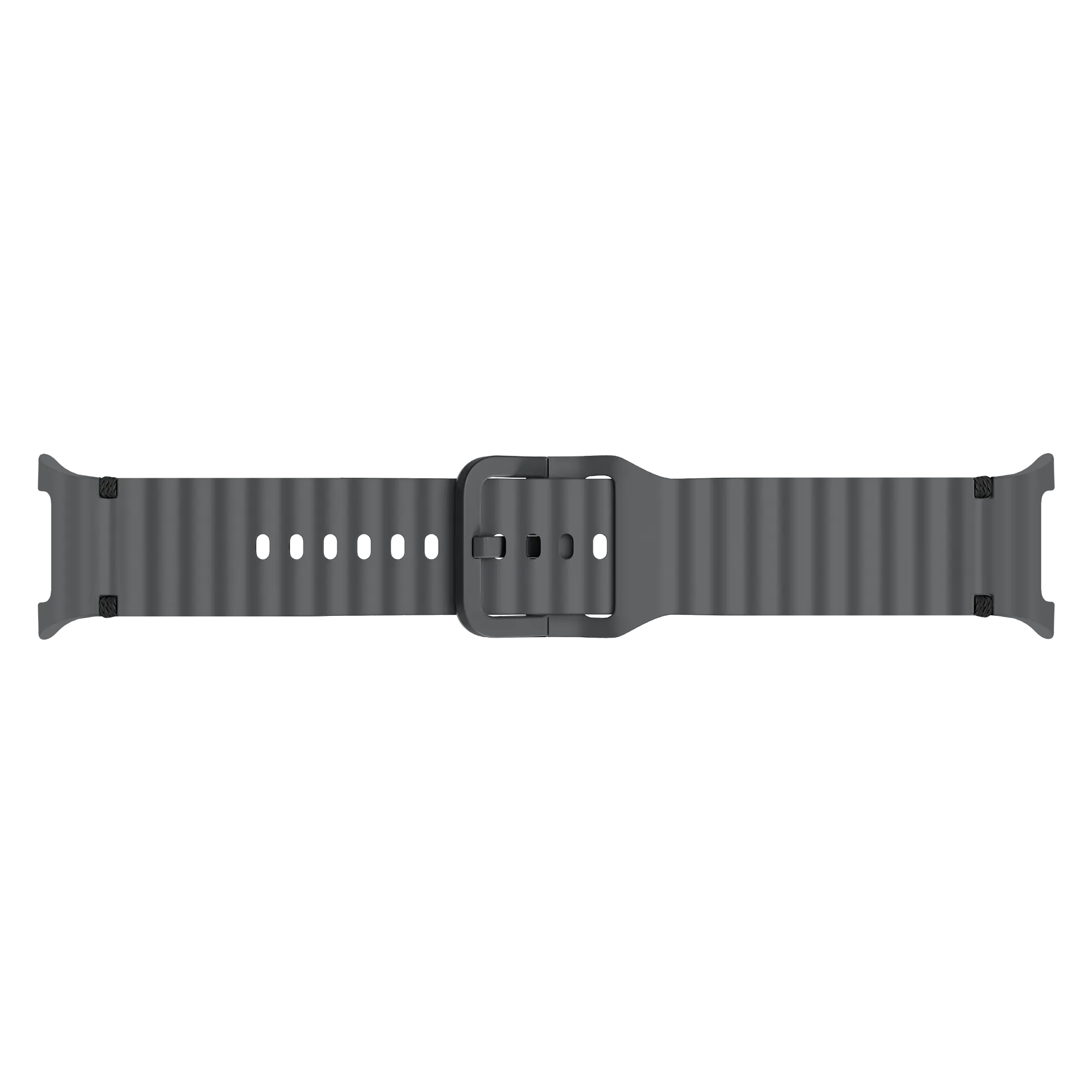 Samsung Galaxy Watch 8 - 40mm Wave Silikonarmband (Dunkel Grau)