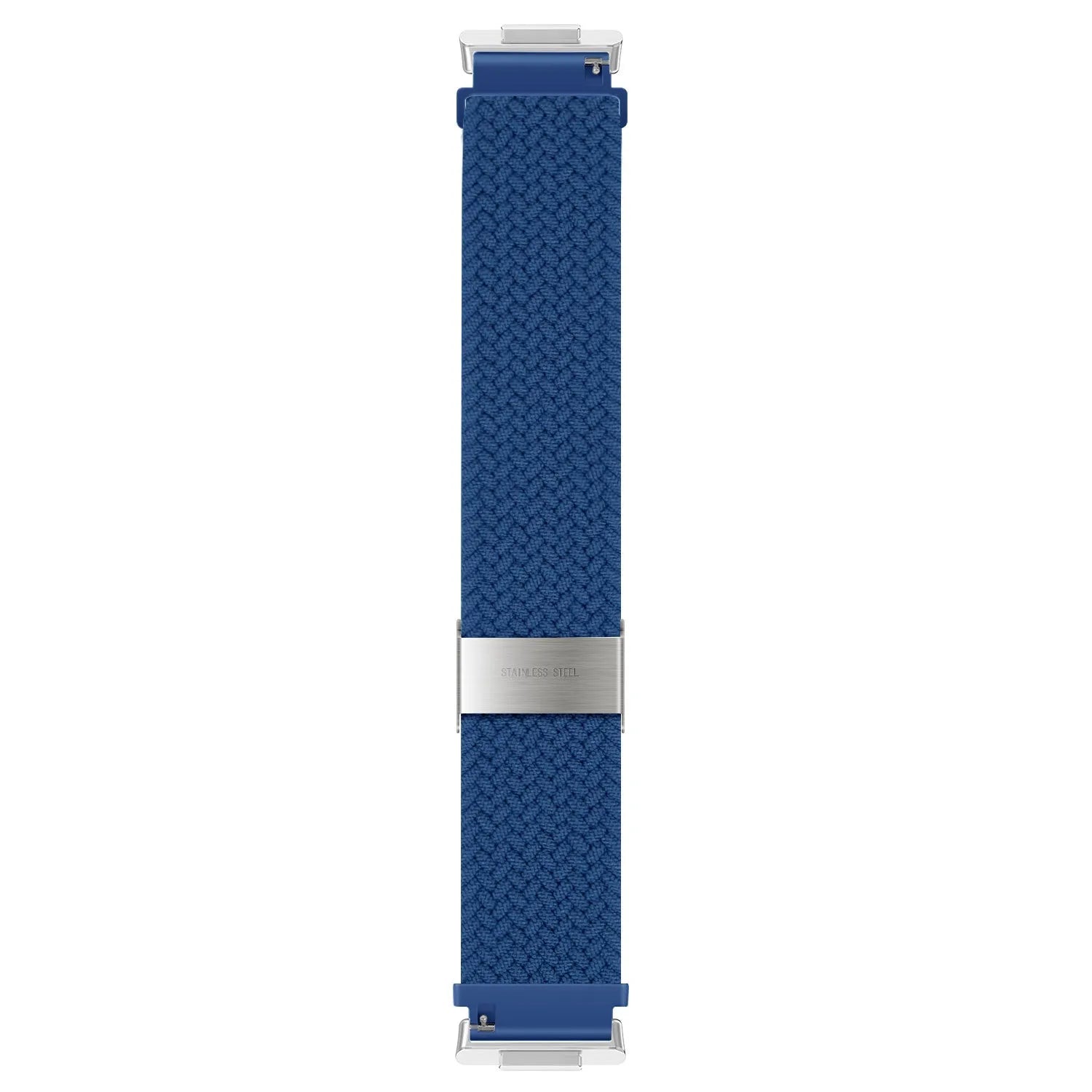 Nylon Adjustable Braided Strap, blue, laid flat, joined, direct top view
