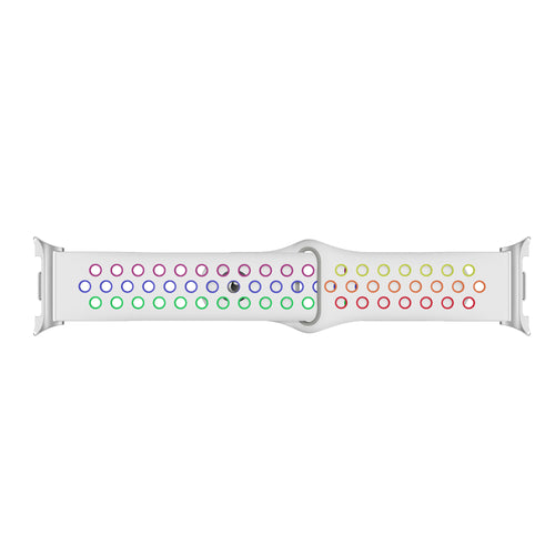Samsung Galaxy Watch 8 Classic Sportarmband ( Weiß/Mehrfarbig)