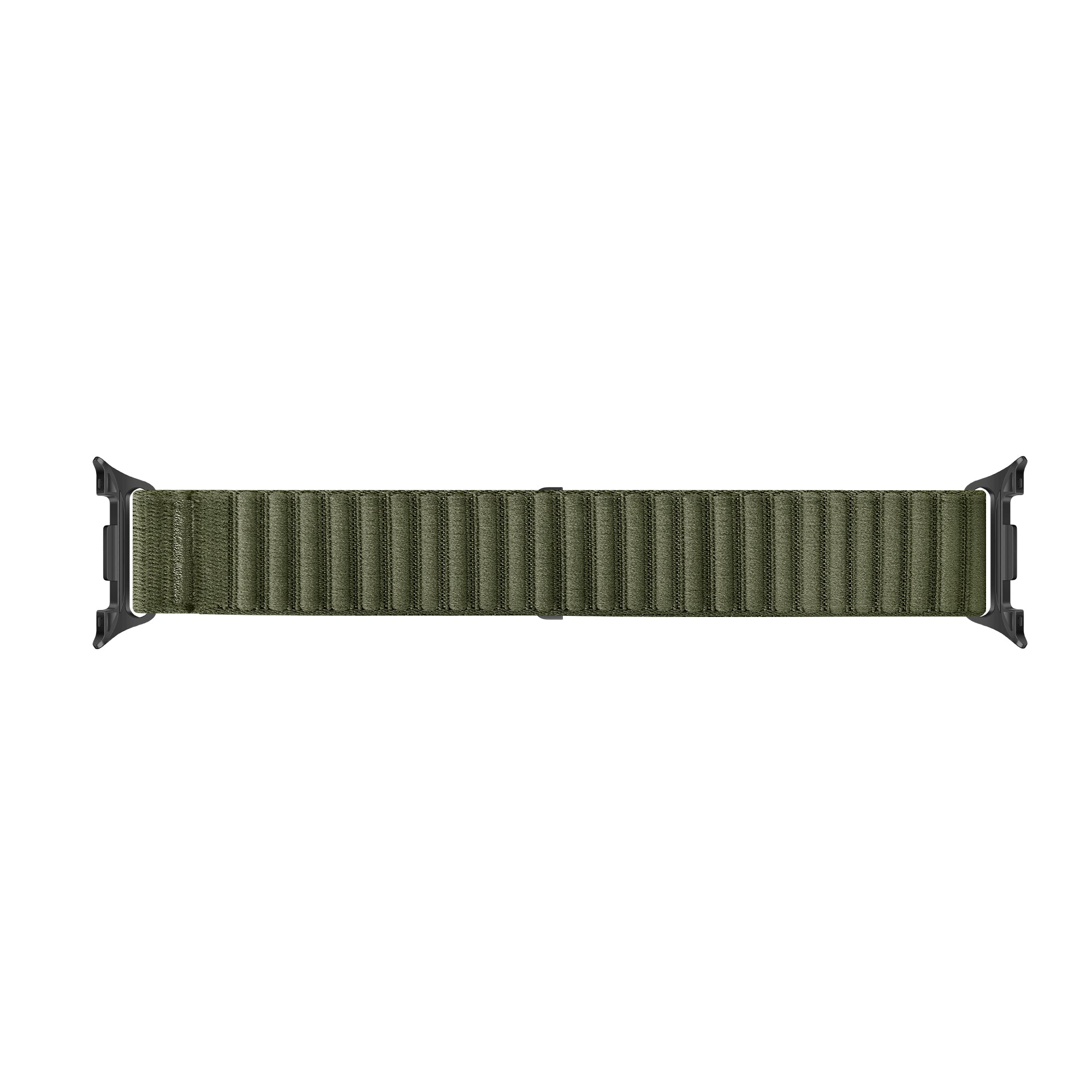Samsung Galaxy Watch 8 - 40mm Wave Nylonarmband (Dunkel Grün)